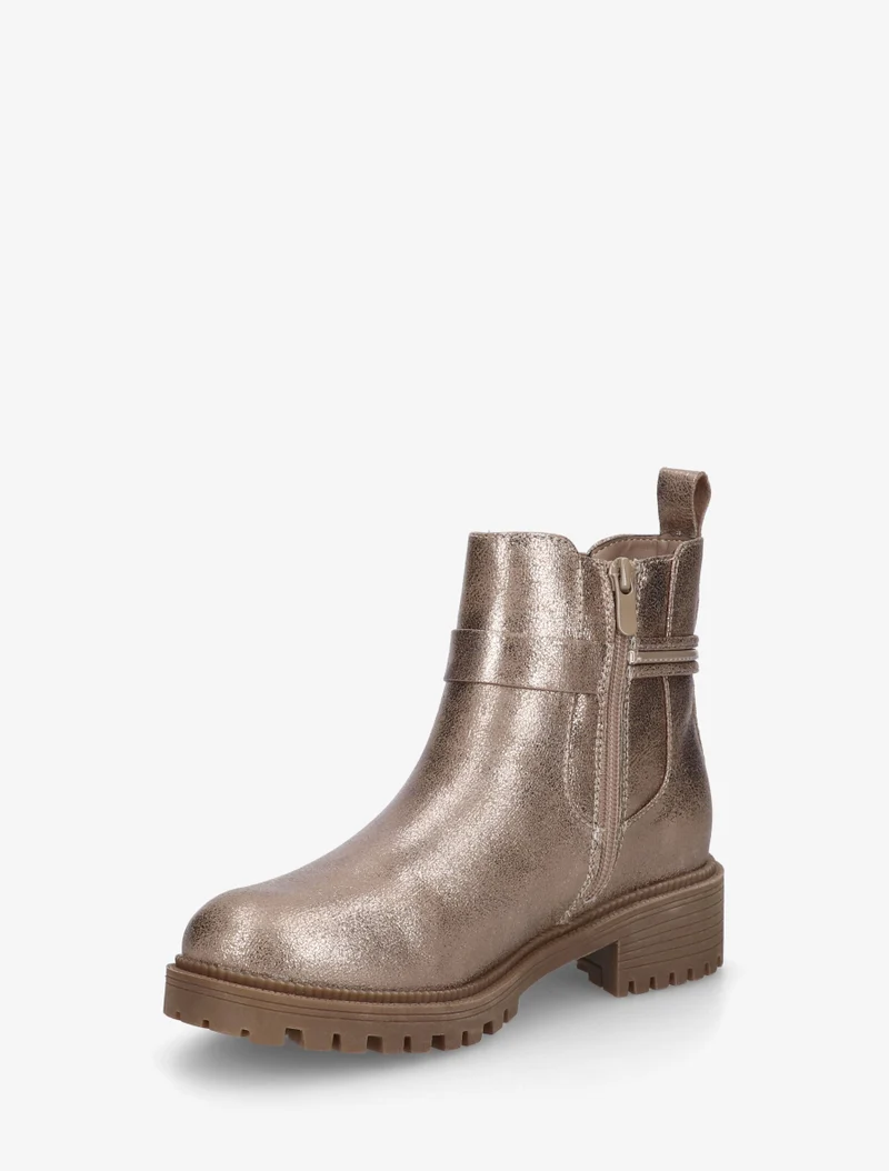 Bottines à cheville élastiquée et boucle - Taupe