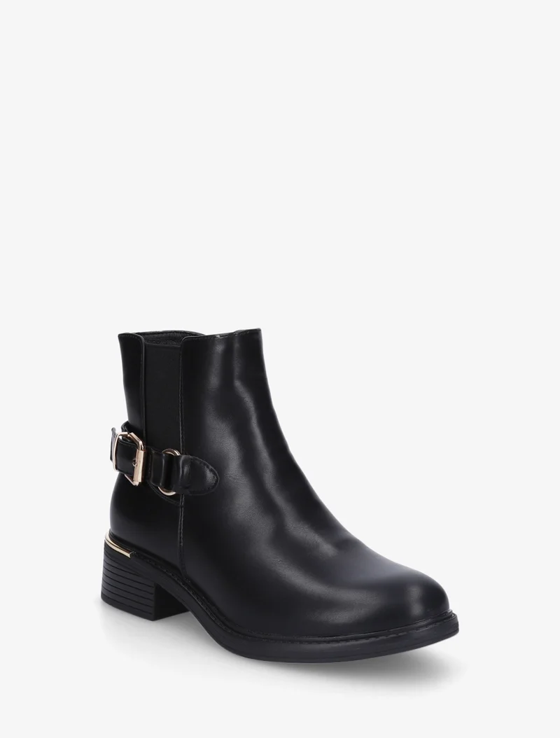 Bottines élastiquées à boucle - Noir