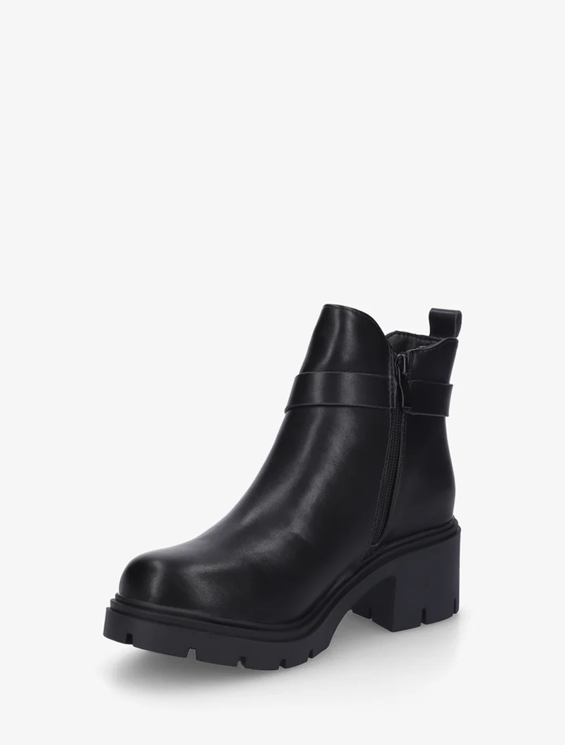 Bottines élastiquées à double boucles - Noir