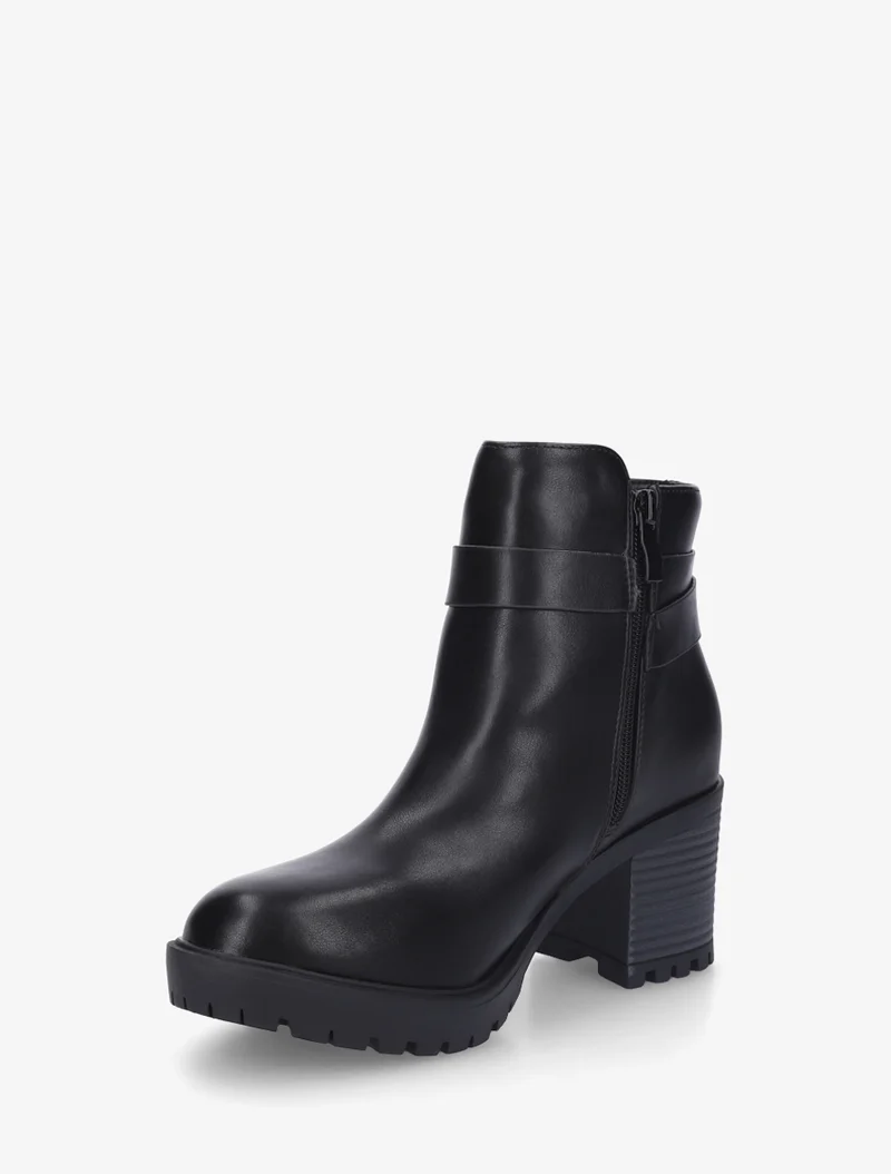 Bottines en simili à boucle décorative - Noir
