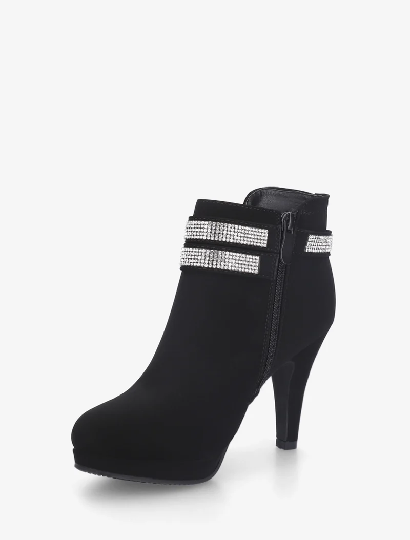 Low boots à intérieur imprimé léopard - Noir