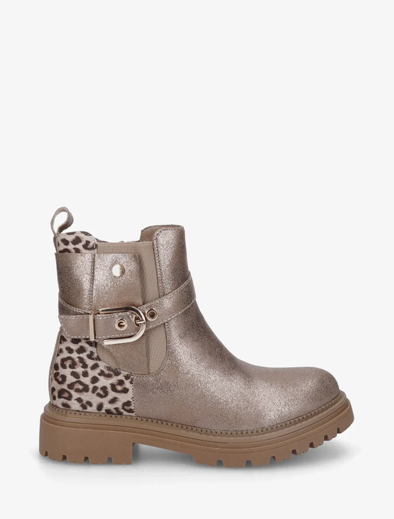 Bottines élastiquées à sangle - Taupe