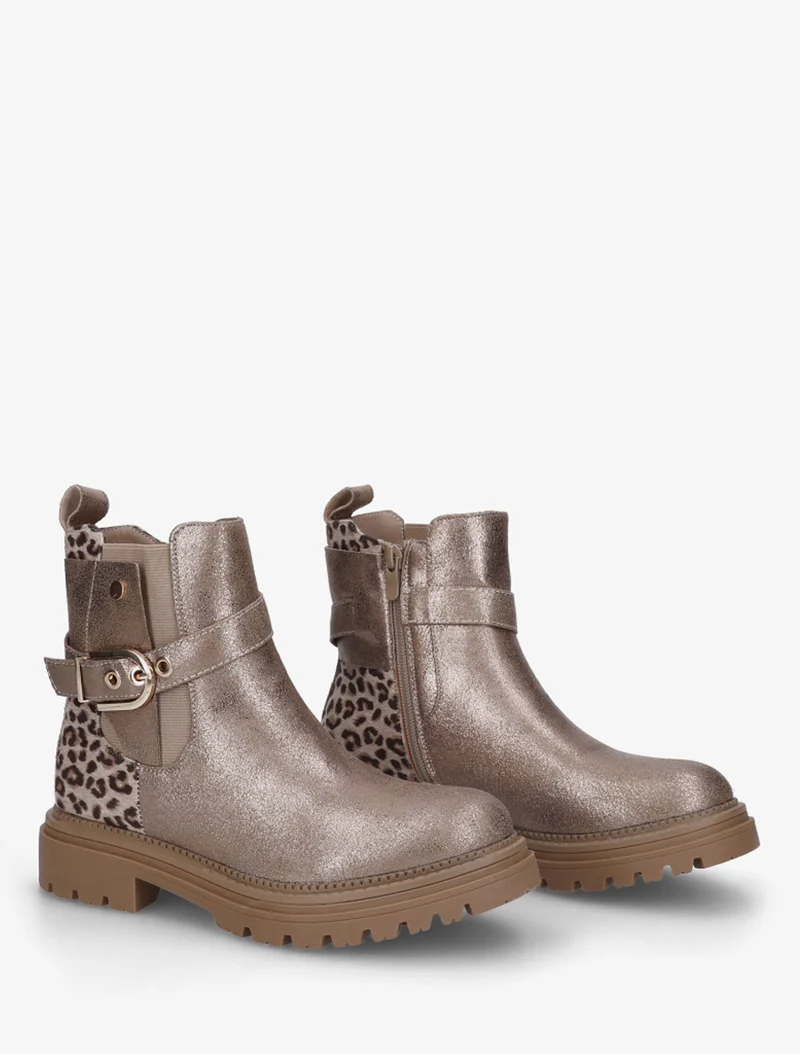 Bottines élastiquées à sangle - Taupe