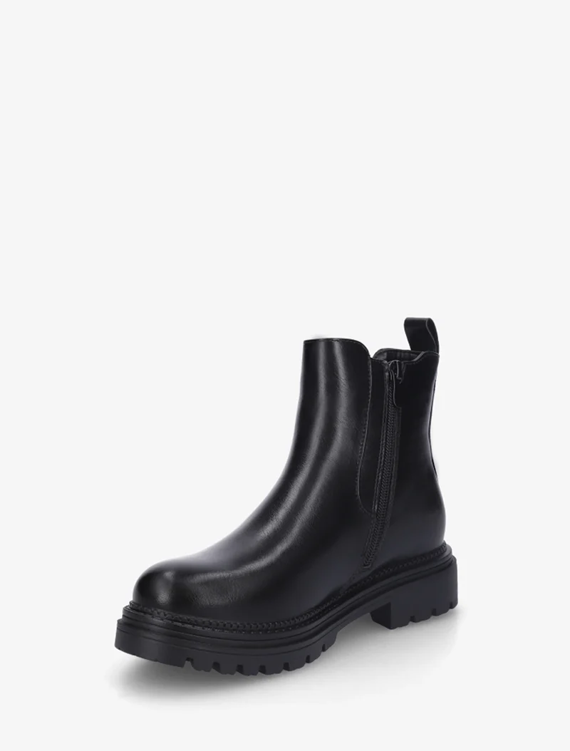 Bottines style chelsea en simili - Noir