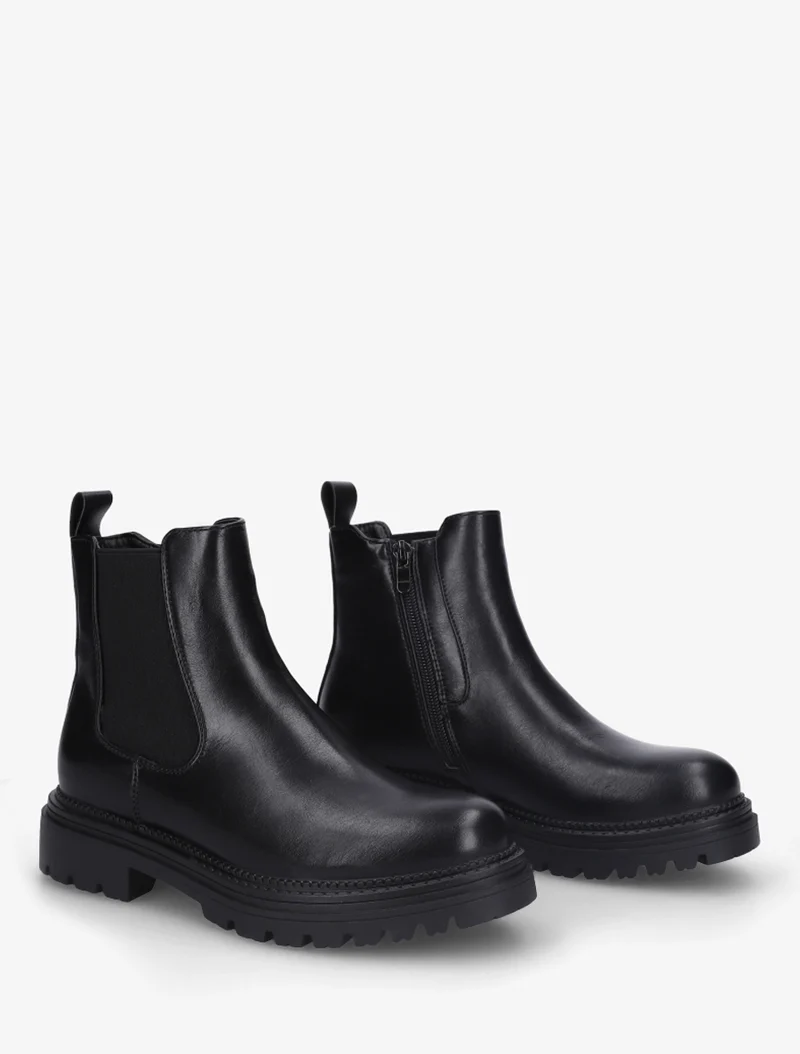 Bottines style chelsea en simili - Noir
