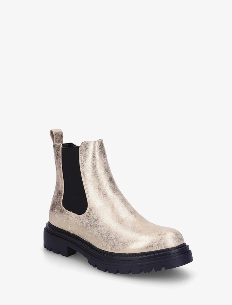 Bottines style chelsea en simili - Or