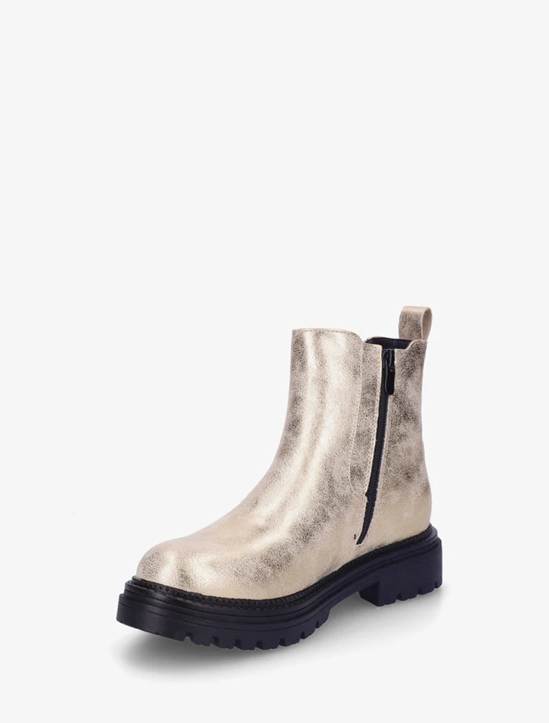 Bottines style chelsea en simili - Or