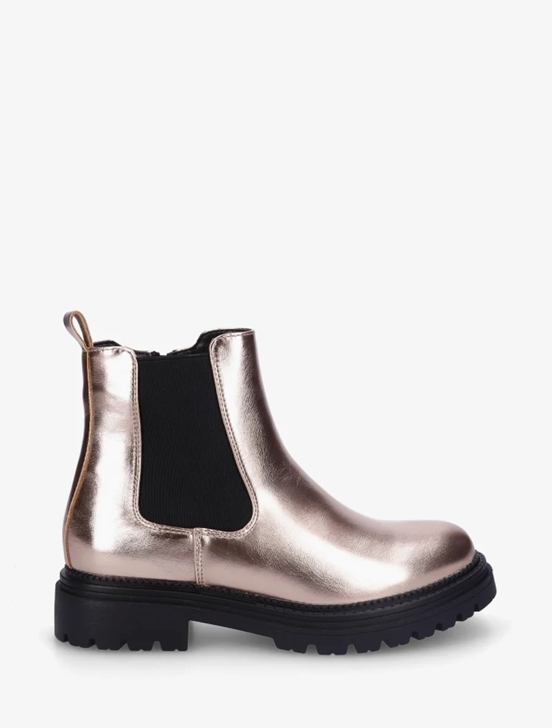 Bottines style chelsea en simili - Champagne
