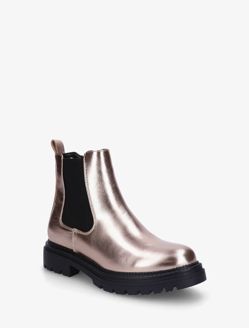 Bottines style chelsea en simili - Champagne