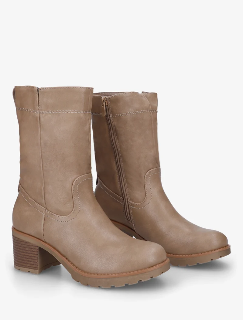 Bottines montantes classiques - Taupe