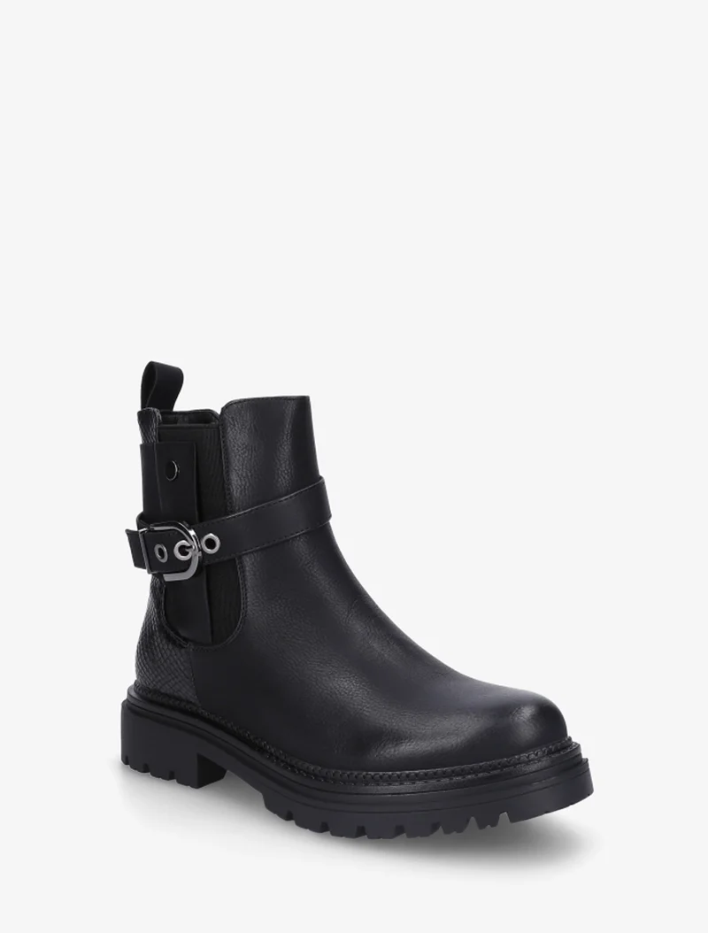 Bottines élastiquées à sangle - Noir