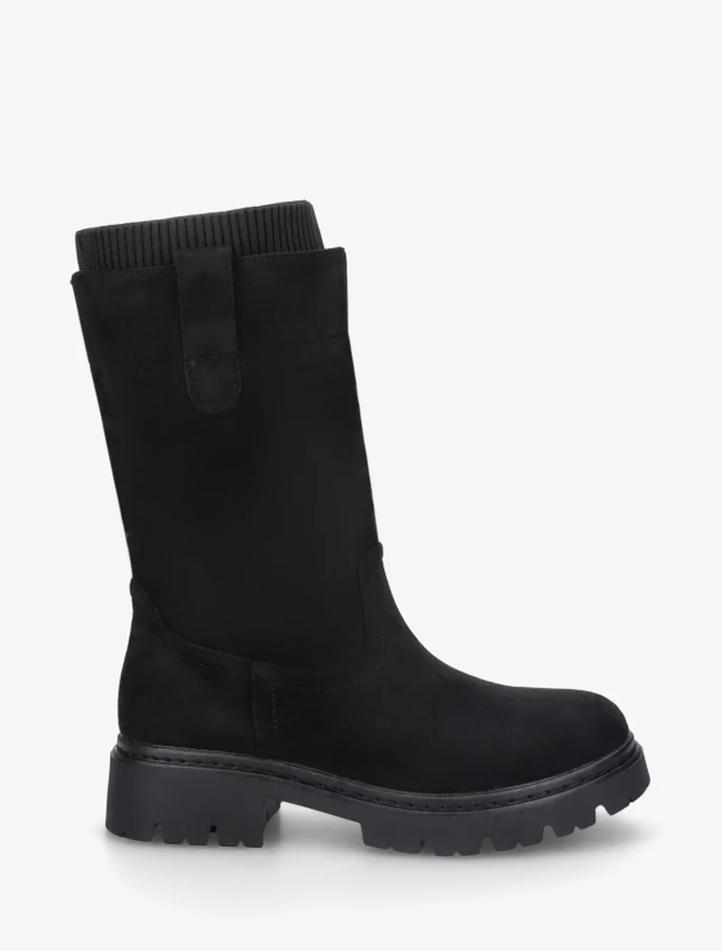 Bottines montantes bi-matière - Noir
