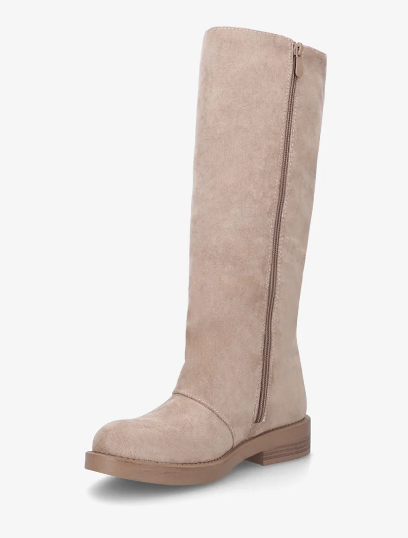 Bottes à franges en suédine - Taupe