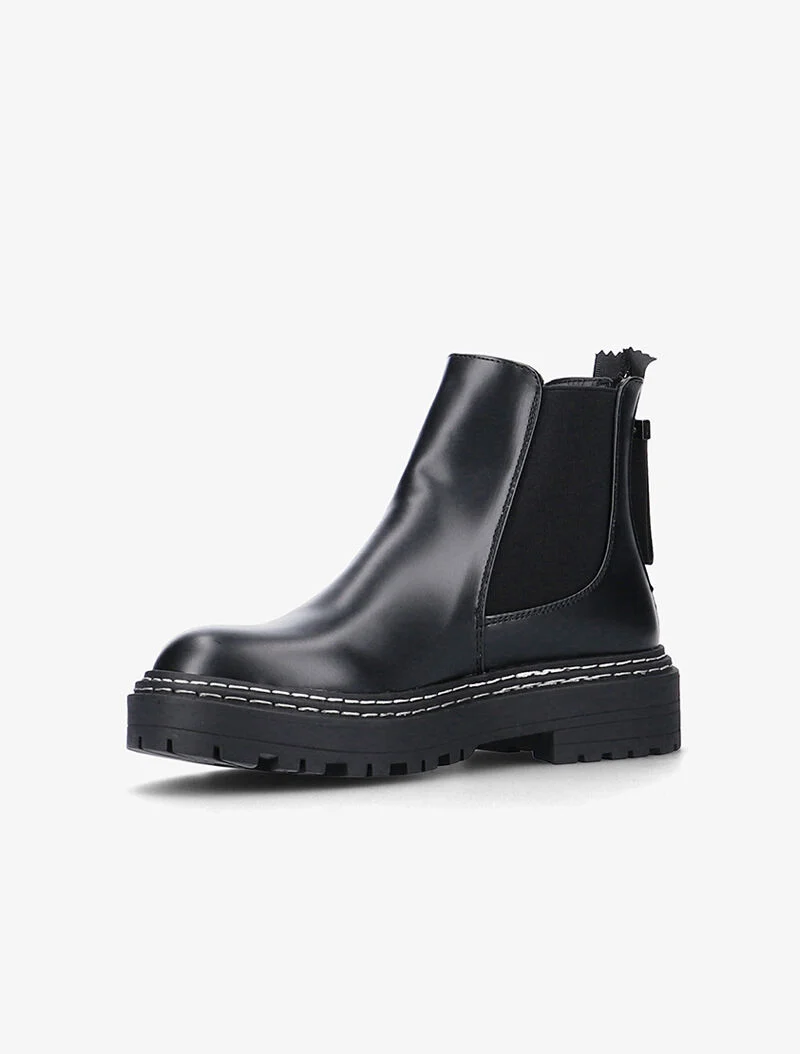 Chelsea boots à large semelle - noir
