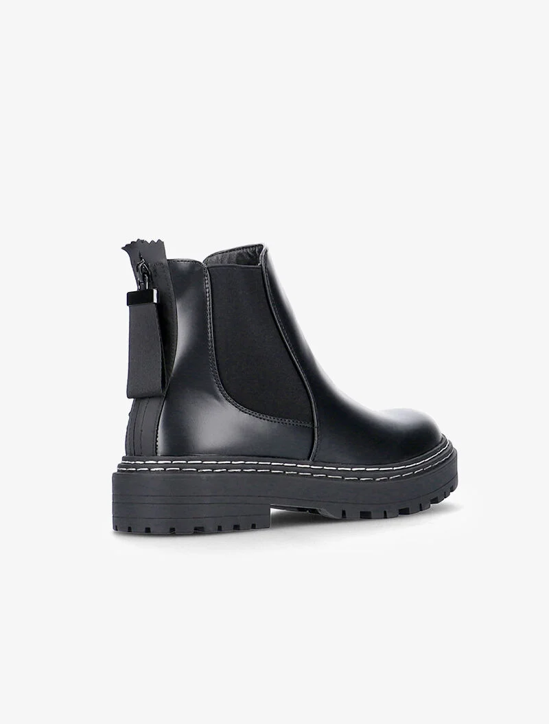 Chelsea boots à large semelle - noir