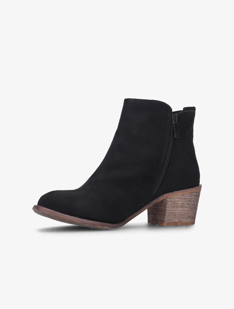 Bottines brodées style bohème - noir
