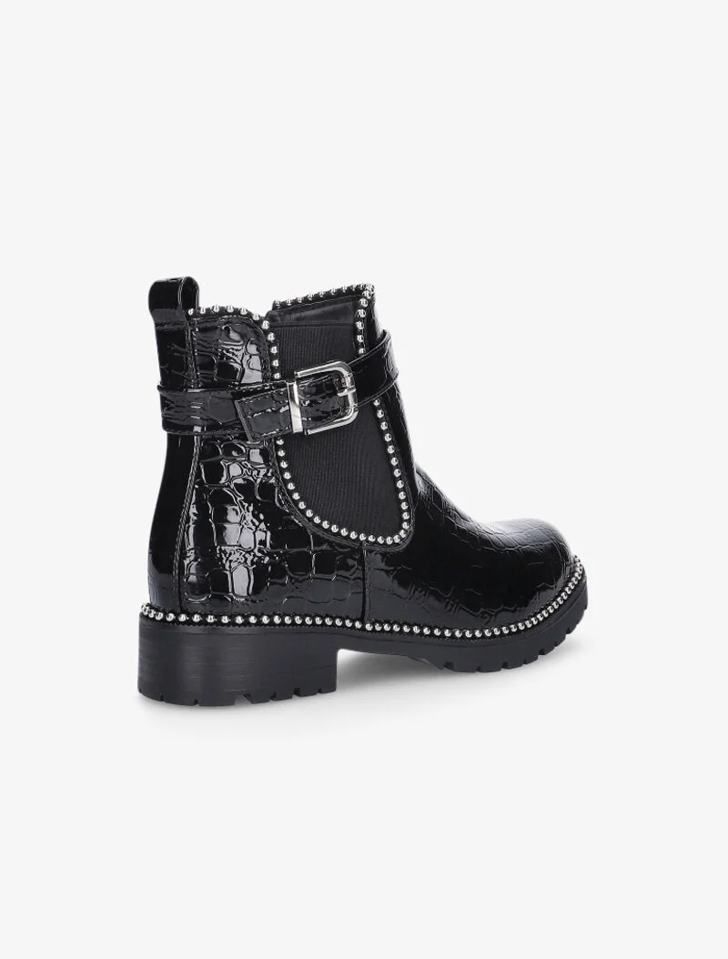 Bottines texturées à billes - noir