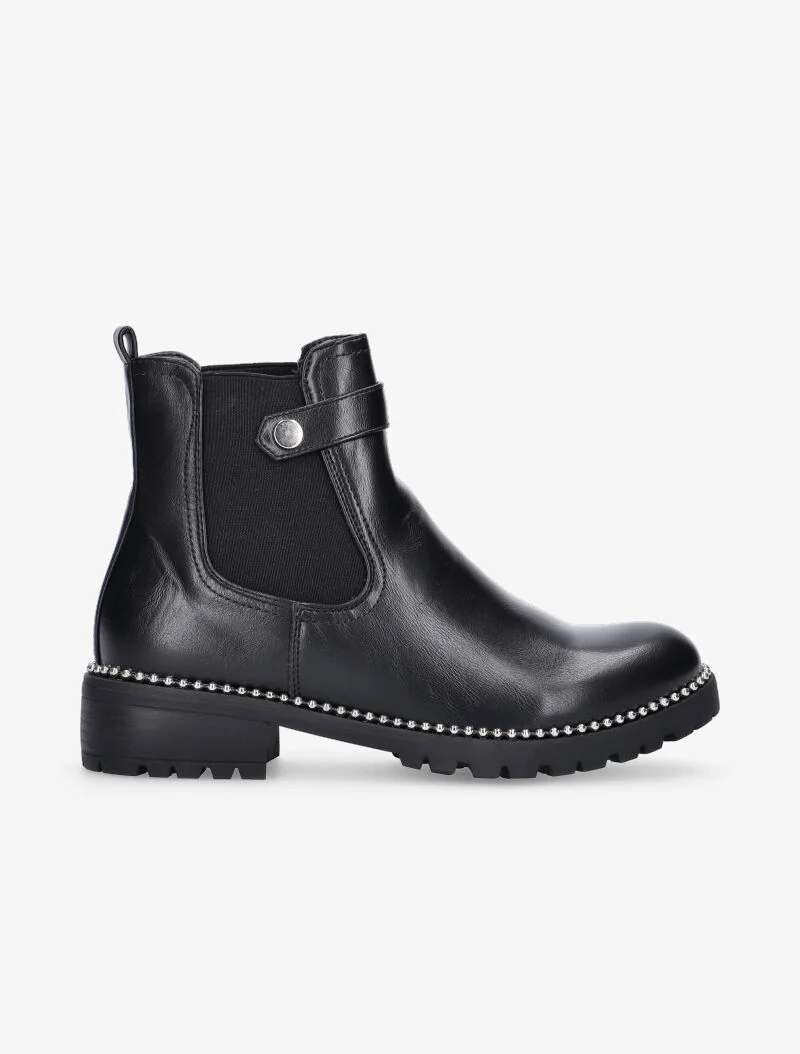 Chelsea boots officier à billes - noir