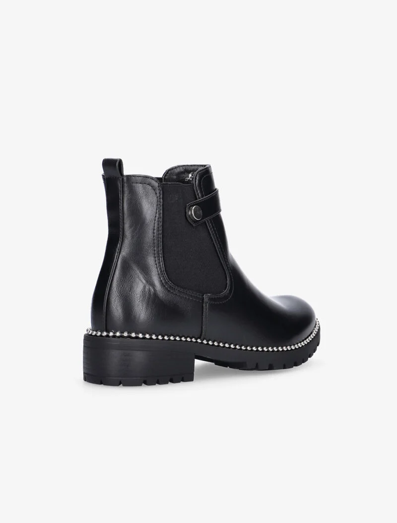 Chelsea boots officier à billes - noir