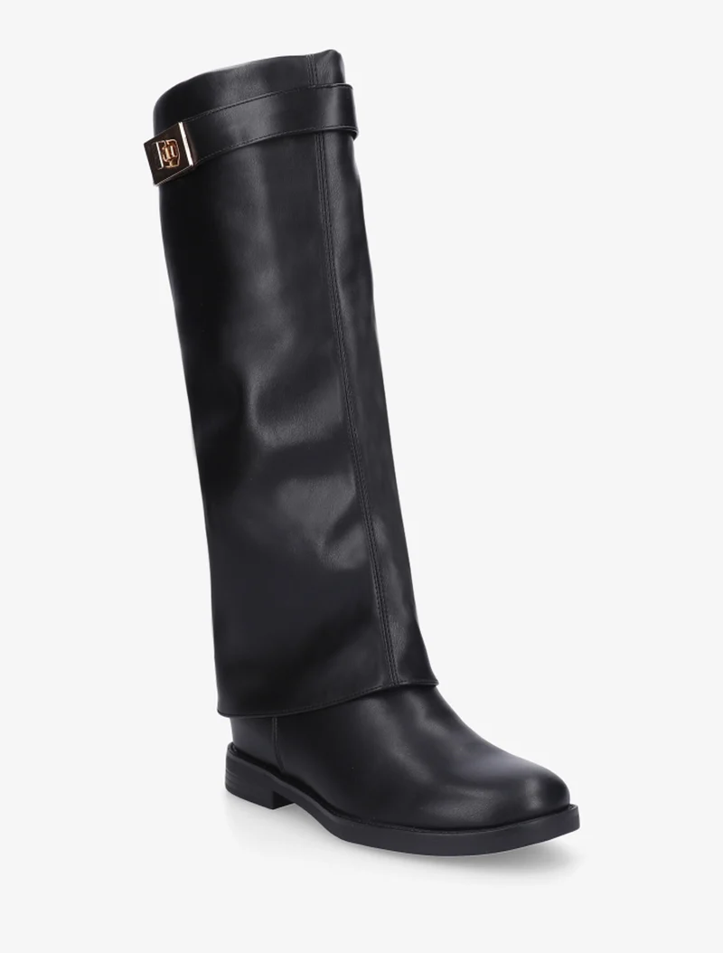Bottes plates en simili - Noir