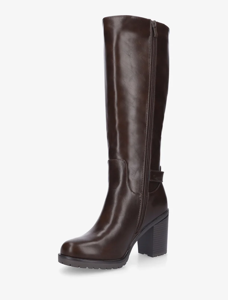 Bottes élastiquées à cadenas décoratif - Marron
