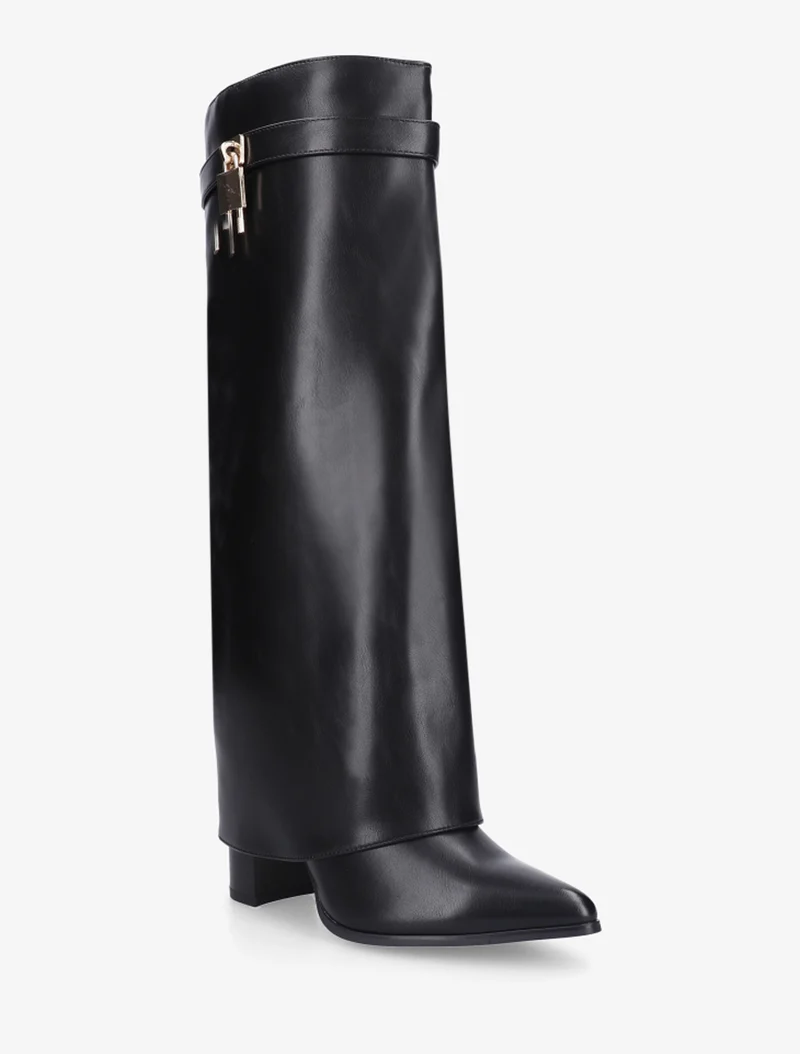 Bottes à revers et bout pointu - Noir