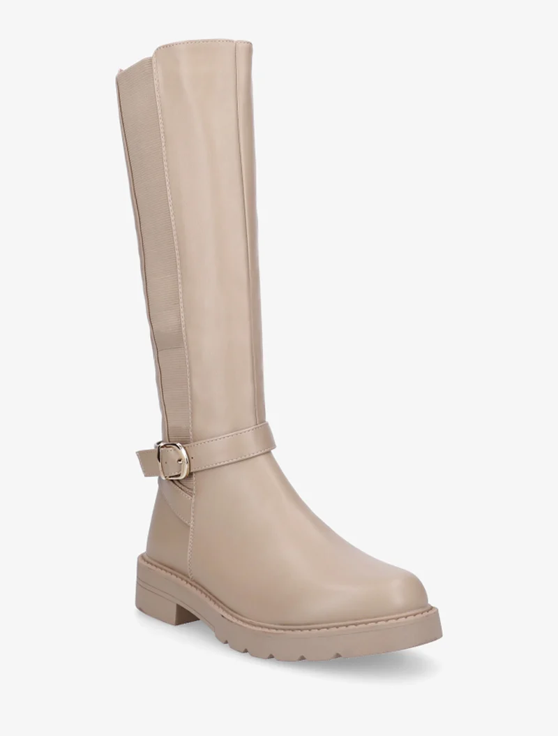 Bottes élastiquées à sangle - Taupe