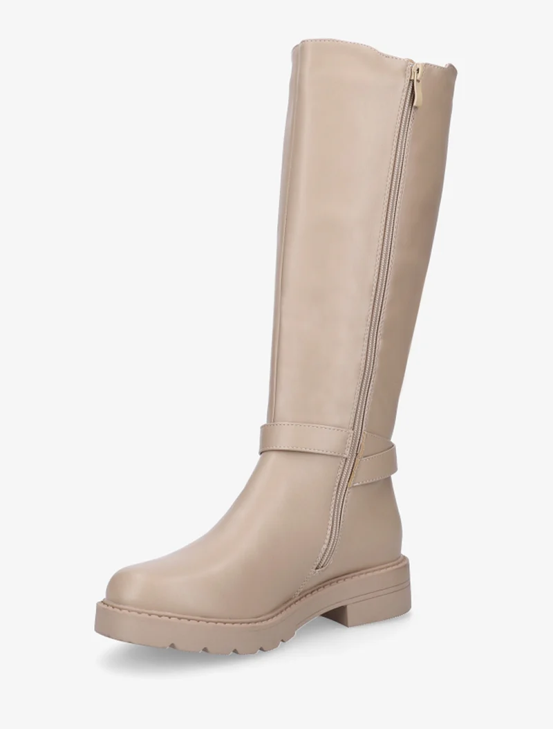 Bottes élastiquées à sangle - Taupe