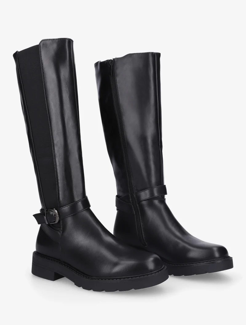 Bottes élastiquées à sangle - Noir