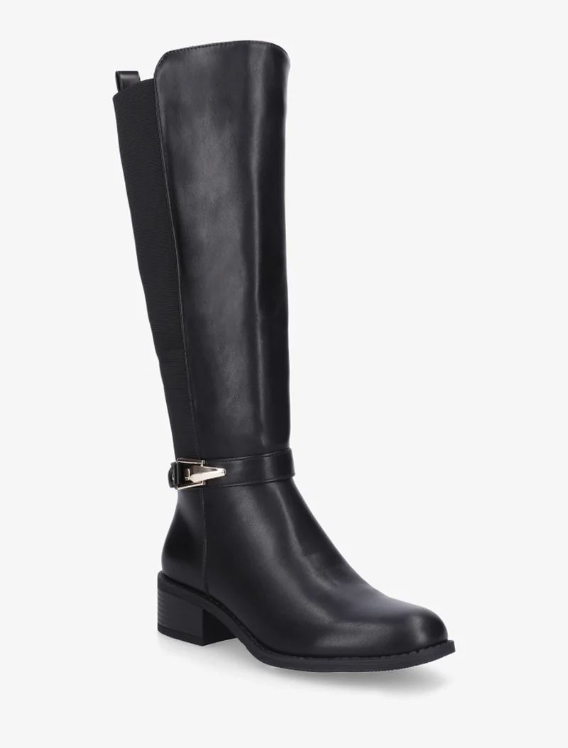 Bottes élastiquées à empiècement métallique - Noir