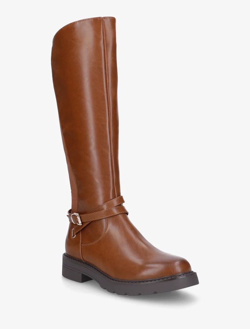 Bottes cavalière élastiquées à sangle - Camel