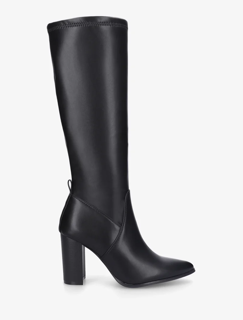 Bottes en simili à bout pointu - Noir