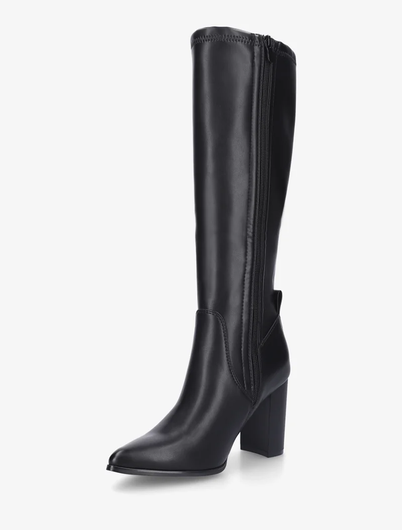 Bottes en simili à bout pointu - Noir