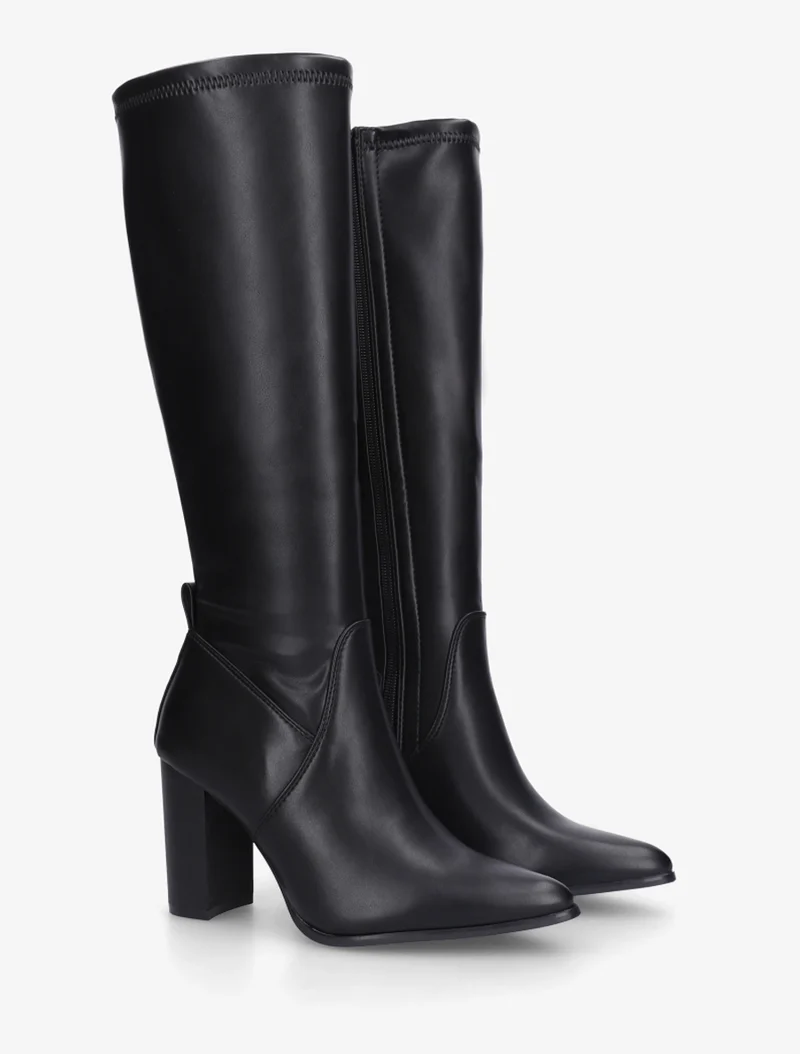 Bottes en simili à bout pointu - Noir