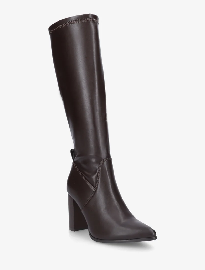 Bottes en simili à bout pointu - Marron
