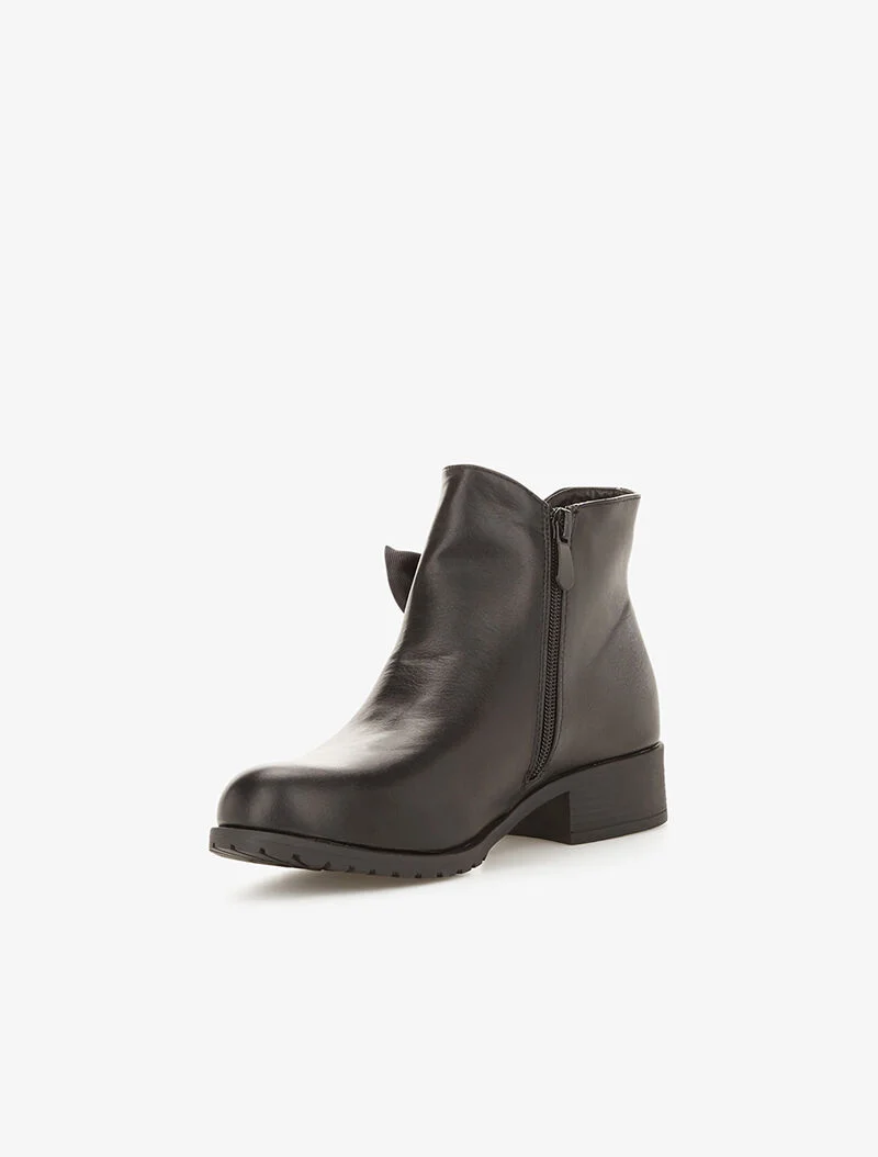 Bottines à rubans noeuds décoratifs - noir