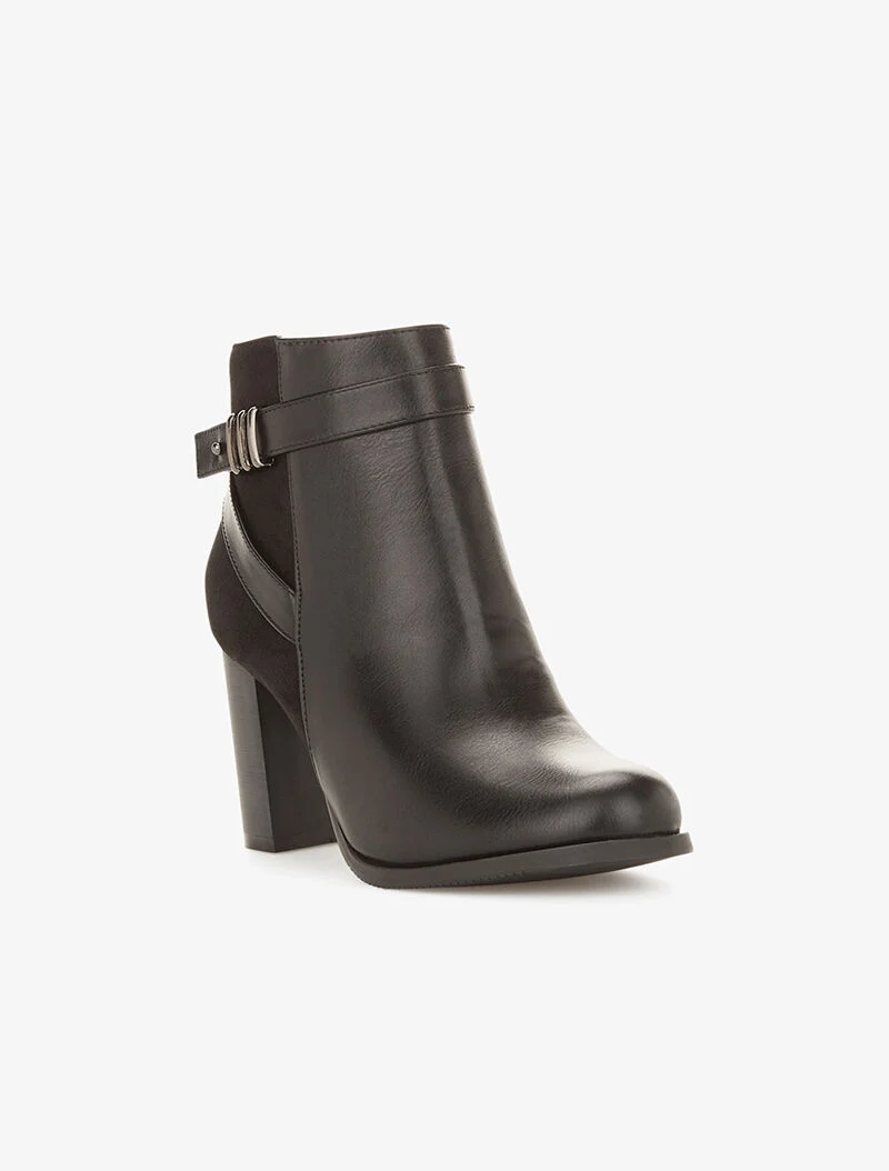 Bottines à brides croisées - noir