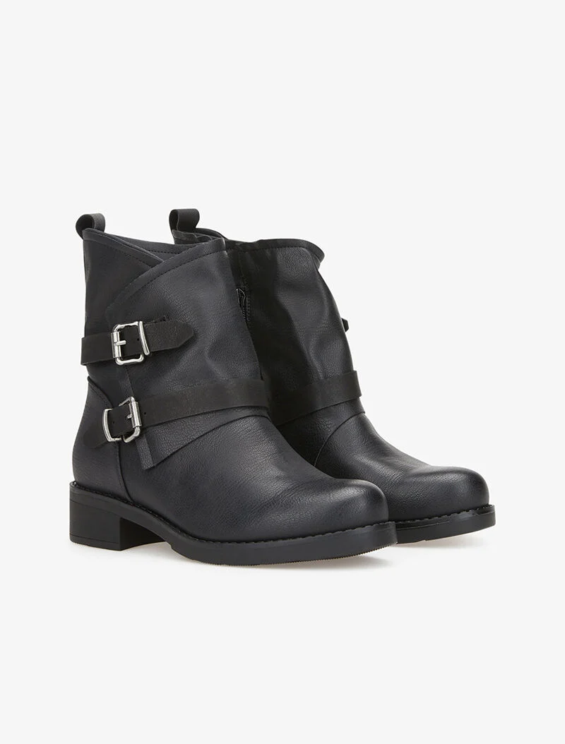 Bottines à sangles - noir