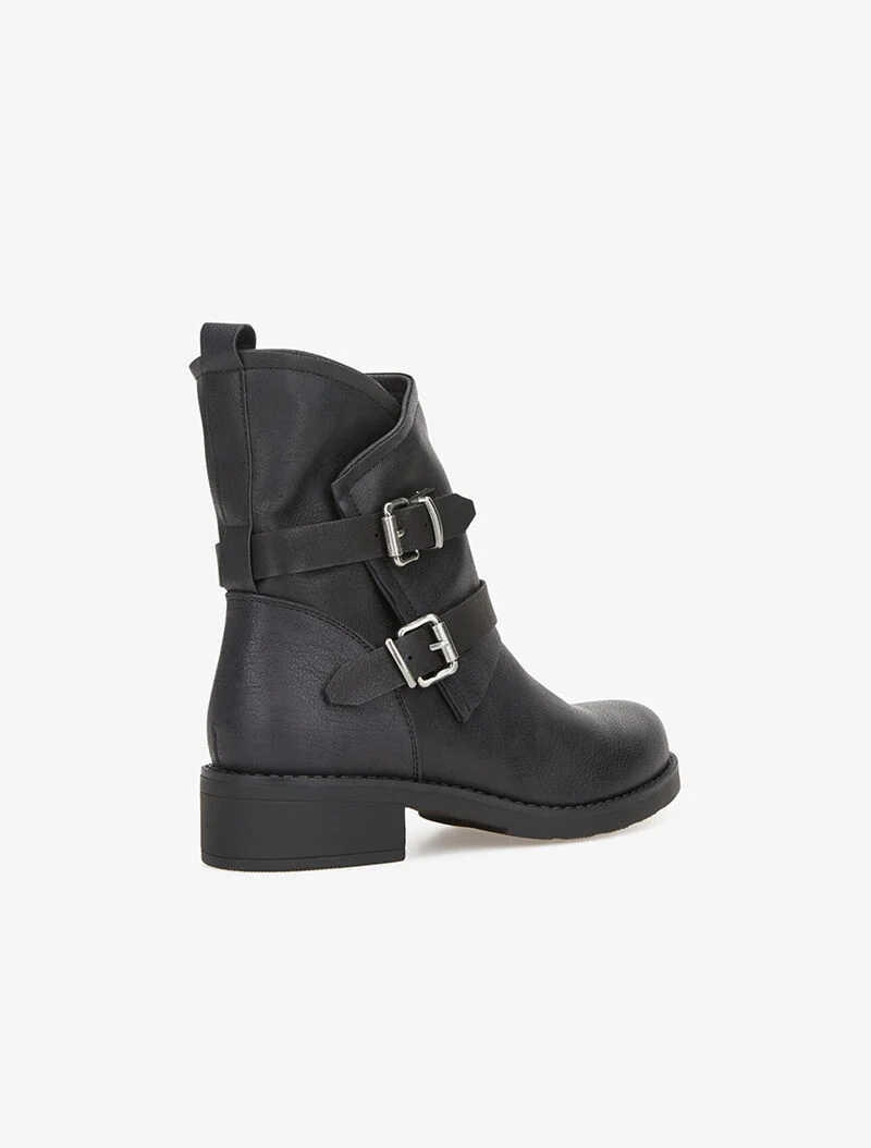 Bottines à sangles - noir