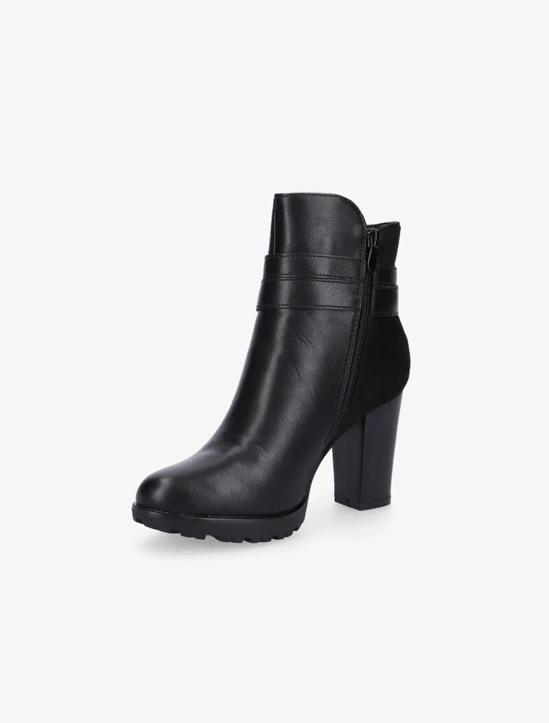 Bottines à double sangles à la cheville - noir