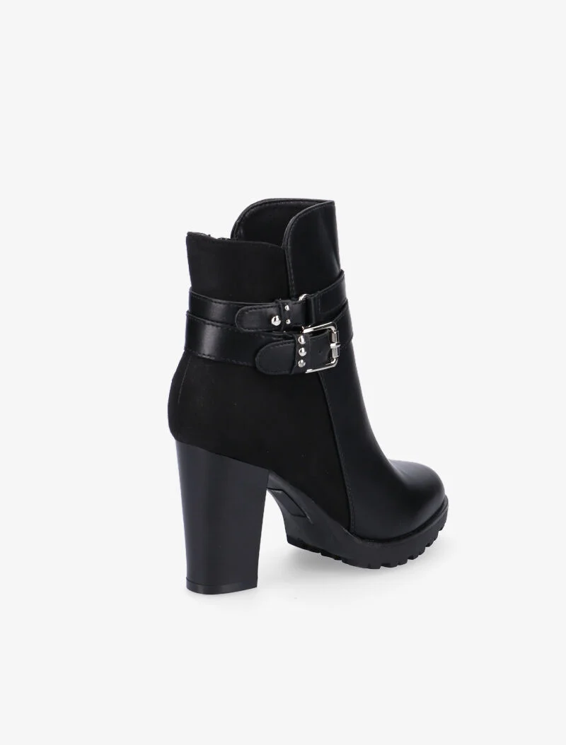 Bottines à double sangles à la cheville - noir