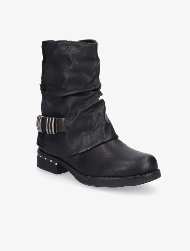 Boots hautes sanglées - noir