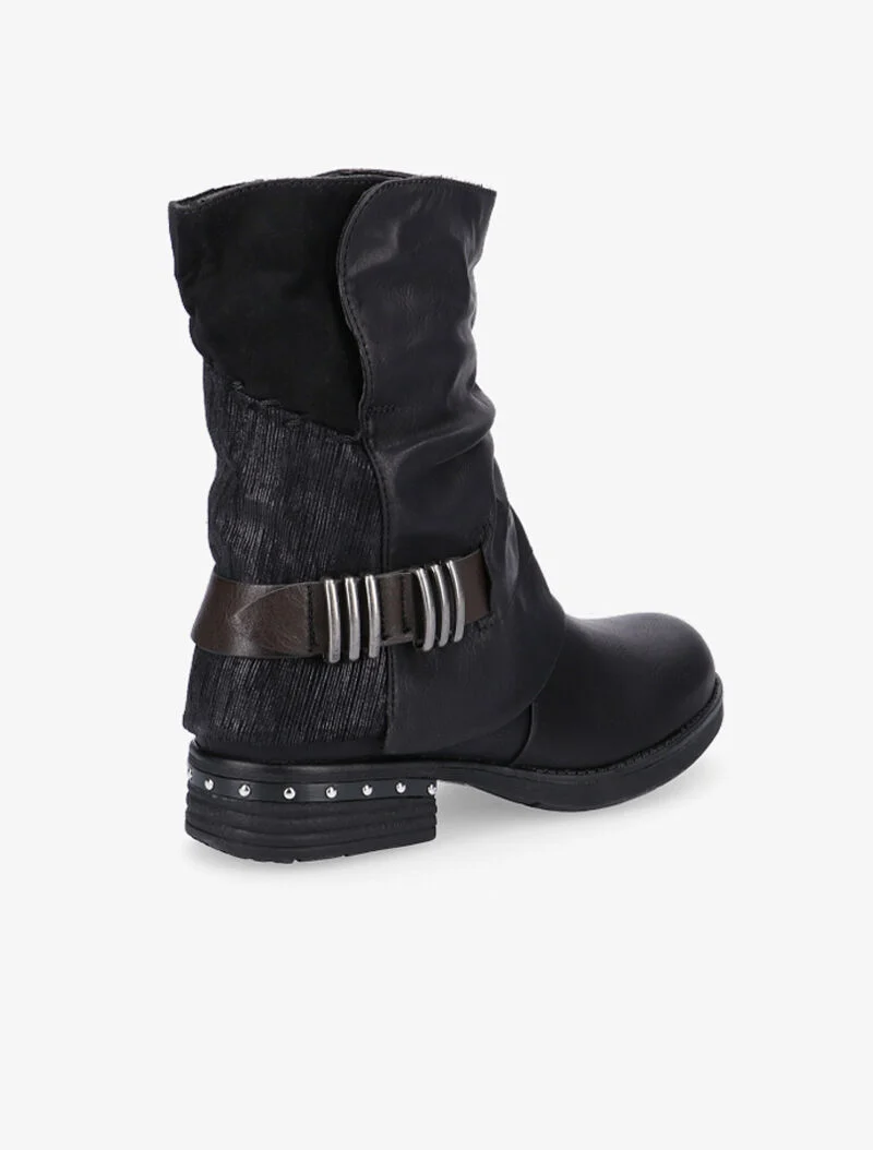 Boots hautes sanglées - noir