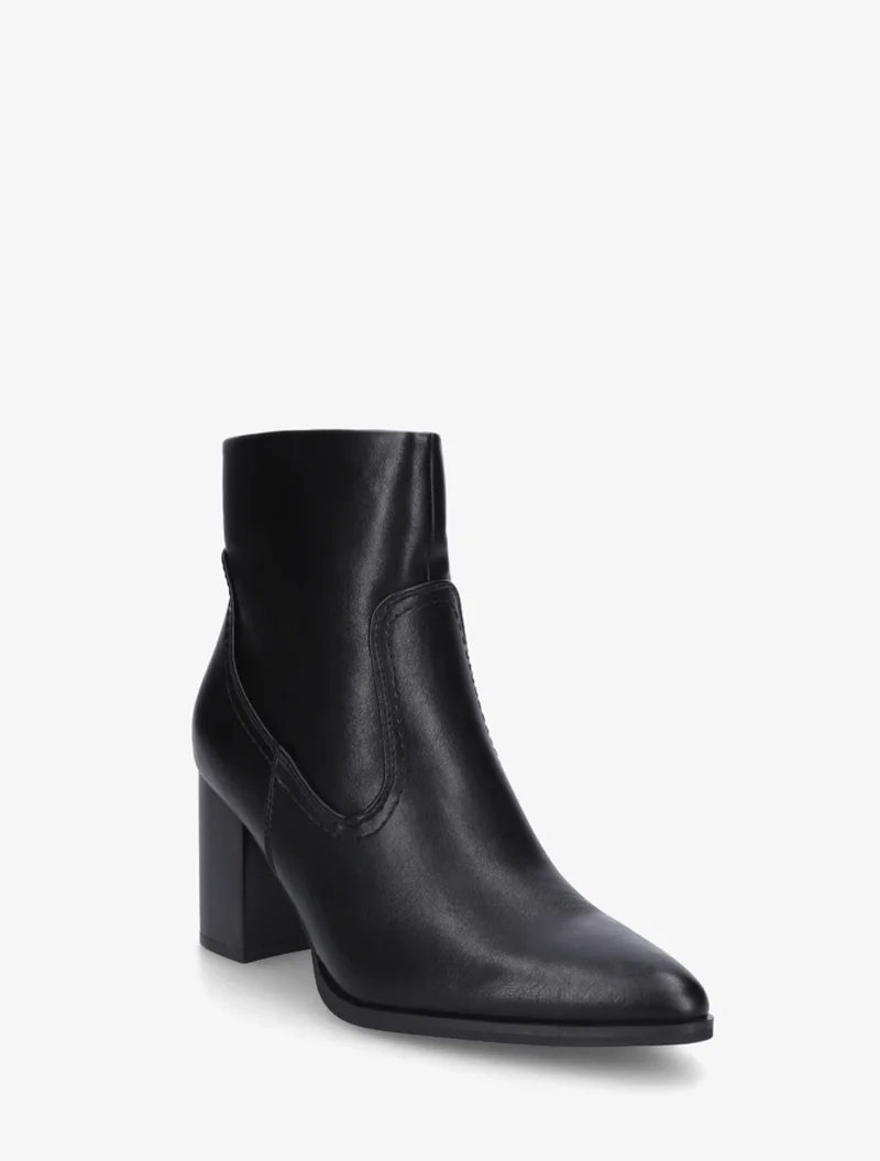 Bottines à talon en simili bouts pointus - Noir