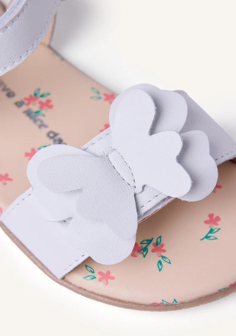 GIOSEPPO BAREFOOT - LEATHER SANDALS WITH BUTTERFLY SLITE