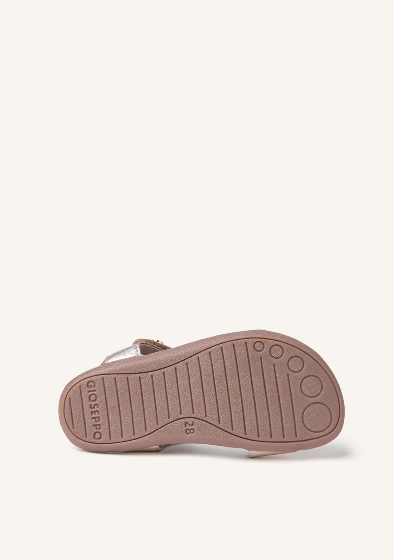 GIOSEPPO BAREFOOT - LEATHER SANDALS WITH BUTTERFLY SLITE