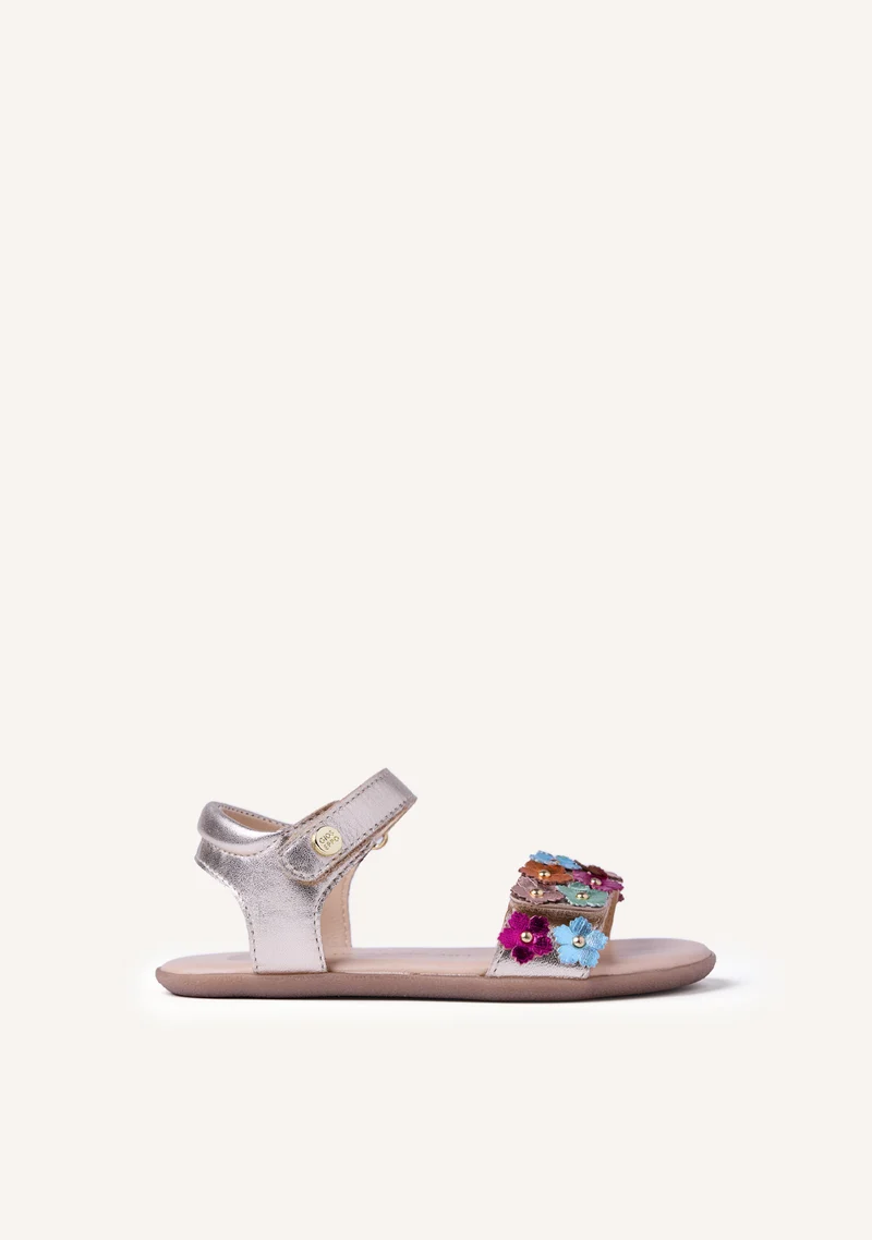GIOSEPPO BAREFOOT - FLOWER LEATHER SANDALS LOITOK