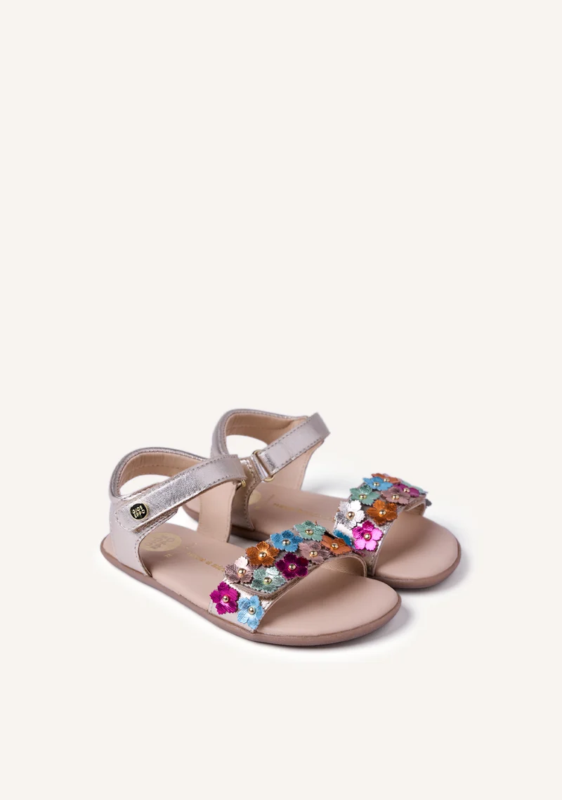 GIOSEPPO BAREFOOT - FLOWER LEATHER SANDALS LOITOK