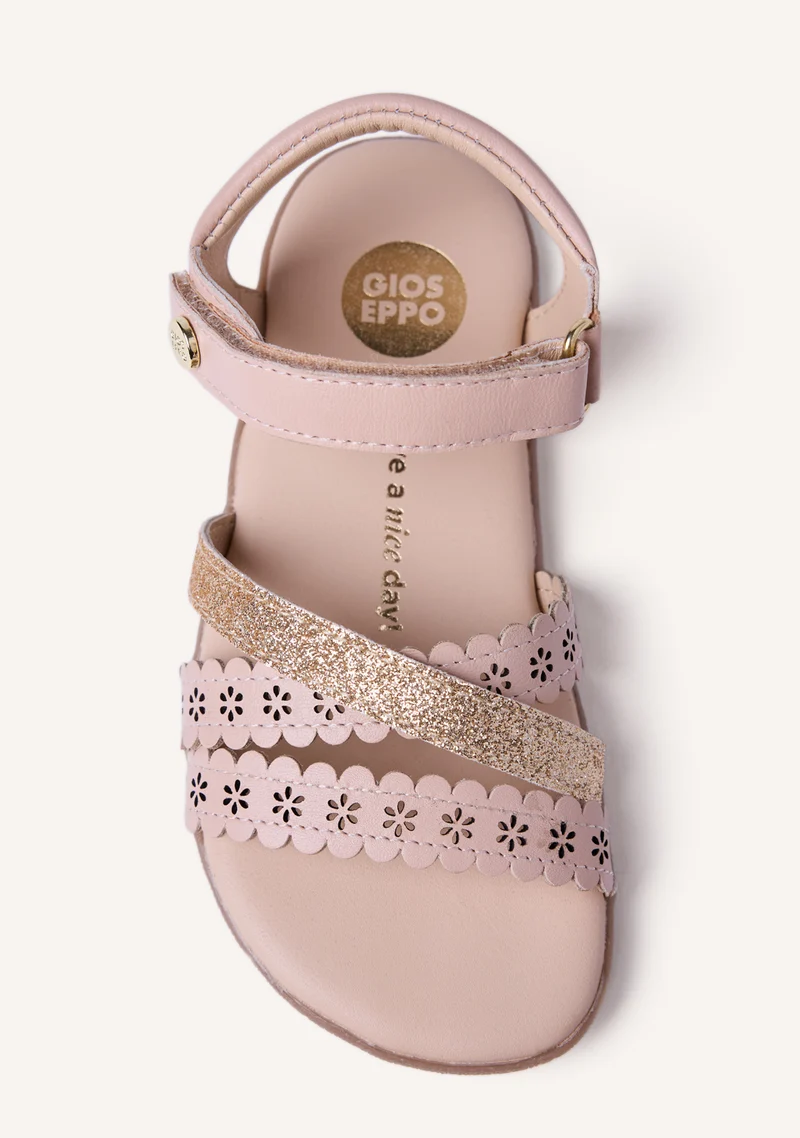 GIOSEPPO BAREFOOT - SHINY CUT-OUT LEATHER SANDALS MIKLEUS