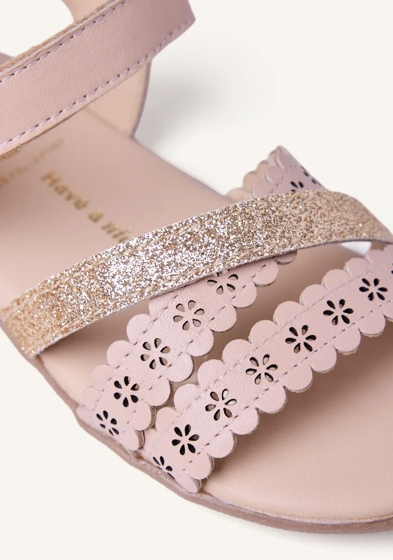 GIOSEPPO BAREFOOT - SHINY CUT-OUT LEATHER SANDALS MIKLEUS